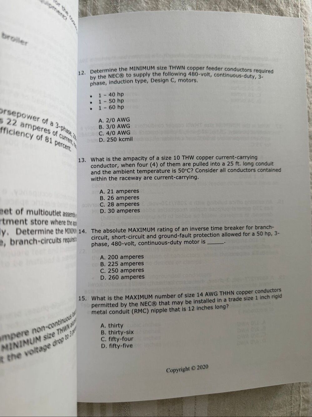 2020 National Electrical Code Calculations - Picture 4 of 5